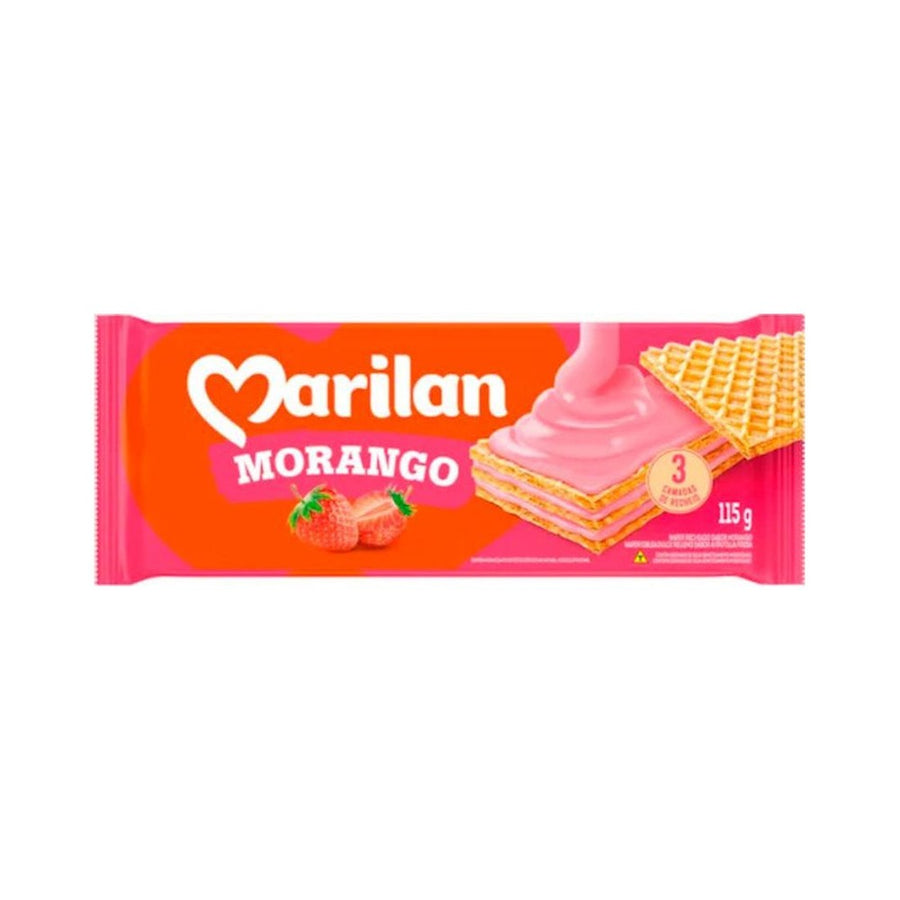 Biscoito Wafer Marilan Morango 80g