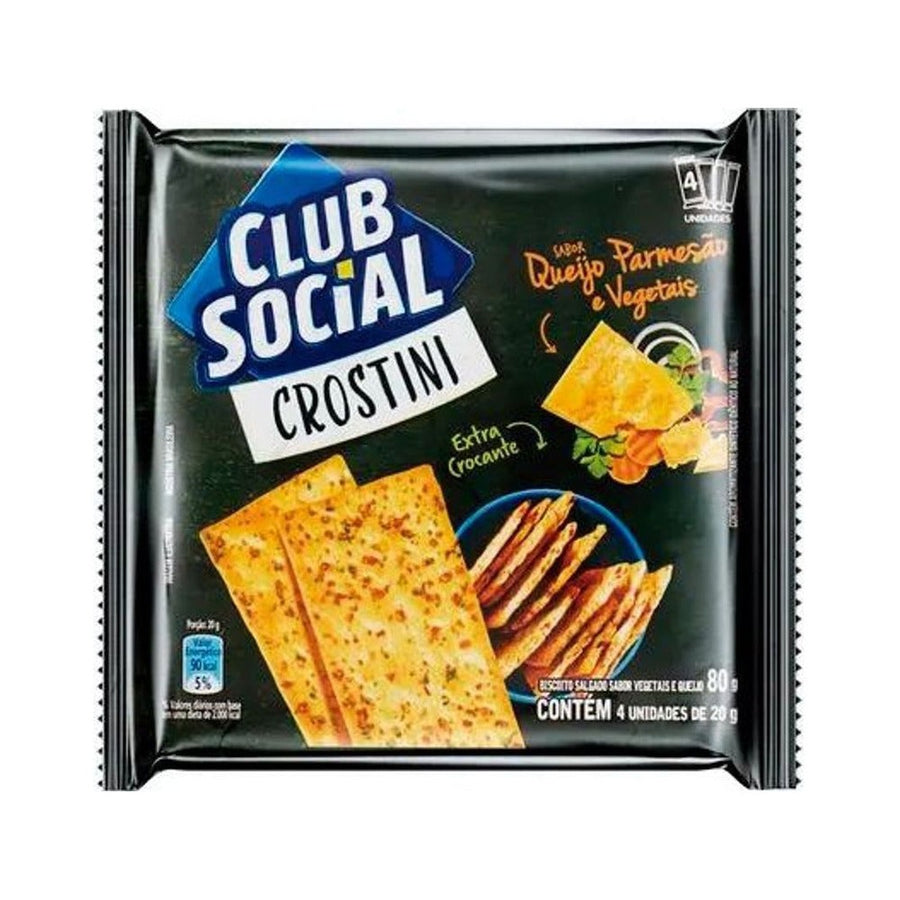 Club Social Crostini Queijo Parmesão e Vegetais 80
