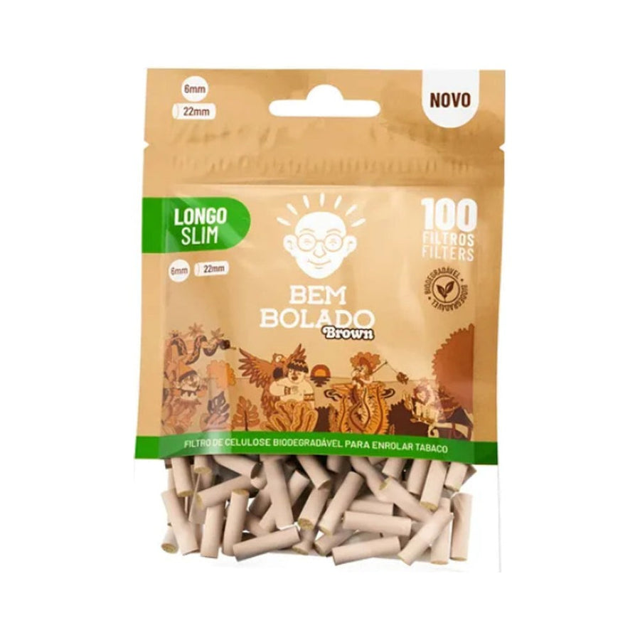 Filtro Bem Bolado Brown Slim Longo 100 unidades
