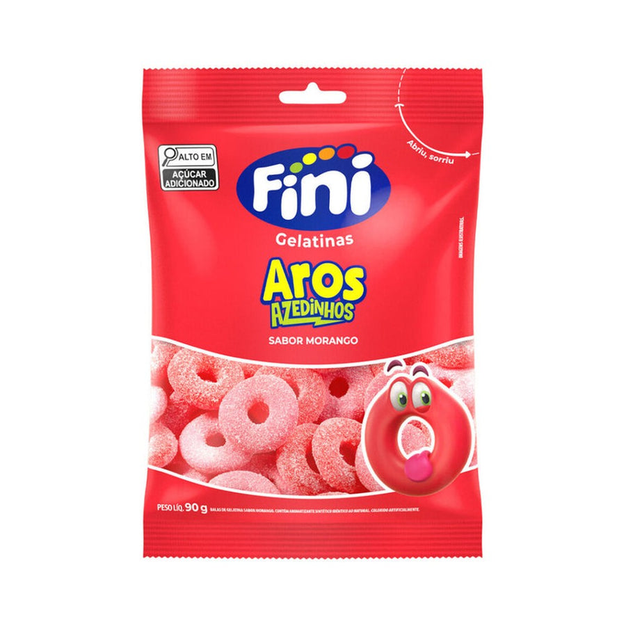 Fini Aros Morango Azedinho 90g