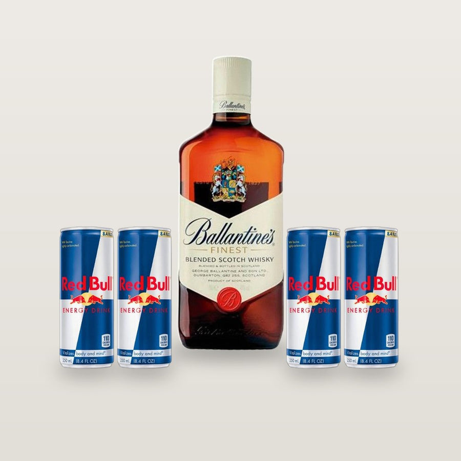 Combo Ballantine's + 4 Red Bull