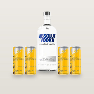 Combo Absolut + 4 Red Bull