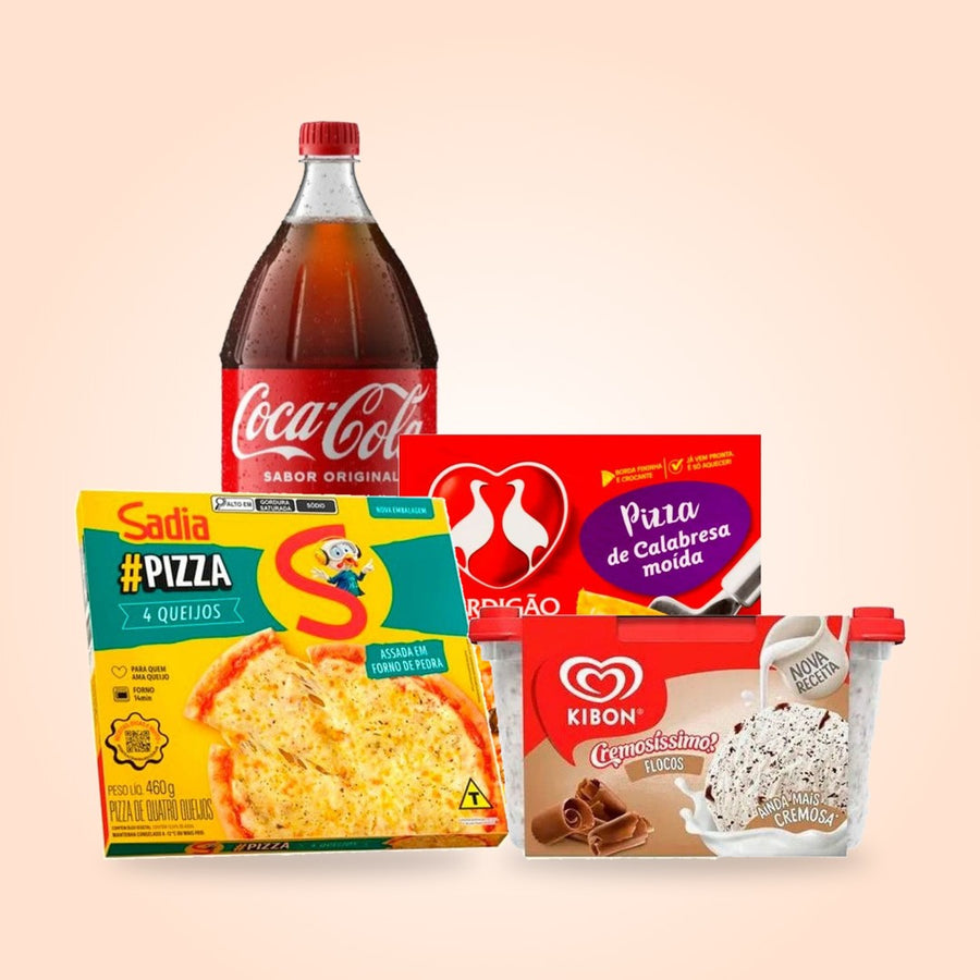Pizza e Sorvete em Casa